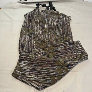 Cablelas Dry-Plus Coverall Me Brown Fleece Tree Bark Camo Insulate Hunt USA 3XL